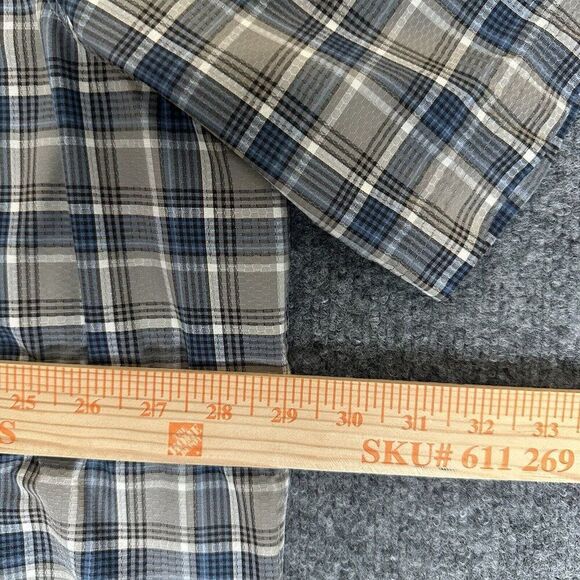 Croft & Barrow Shirt Mens 3XLT Quick Dry Plaid Short Sleeve Button Up Adult - Picture 5 of 6